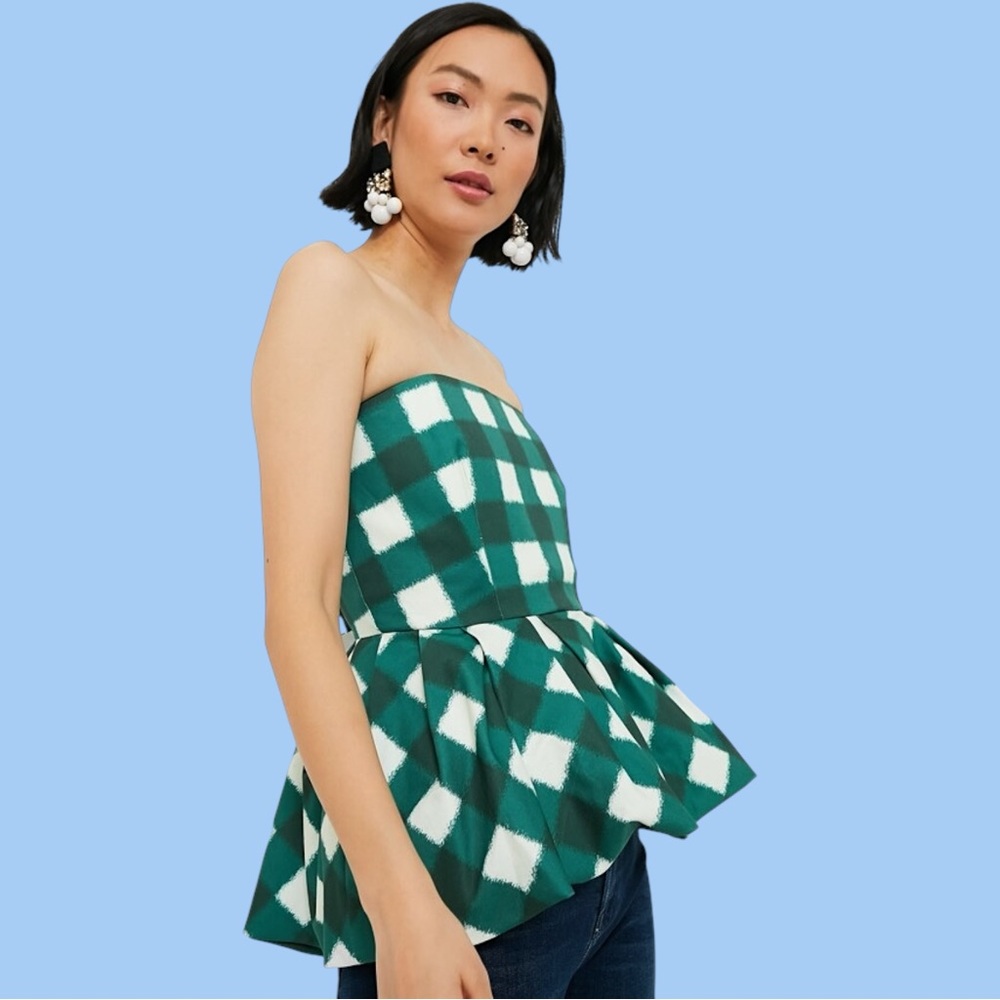 NWT | Tuckernuck | Juniper Warped Gingham Emmaline Top | Size Small